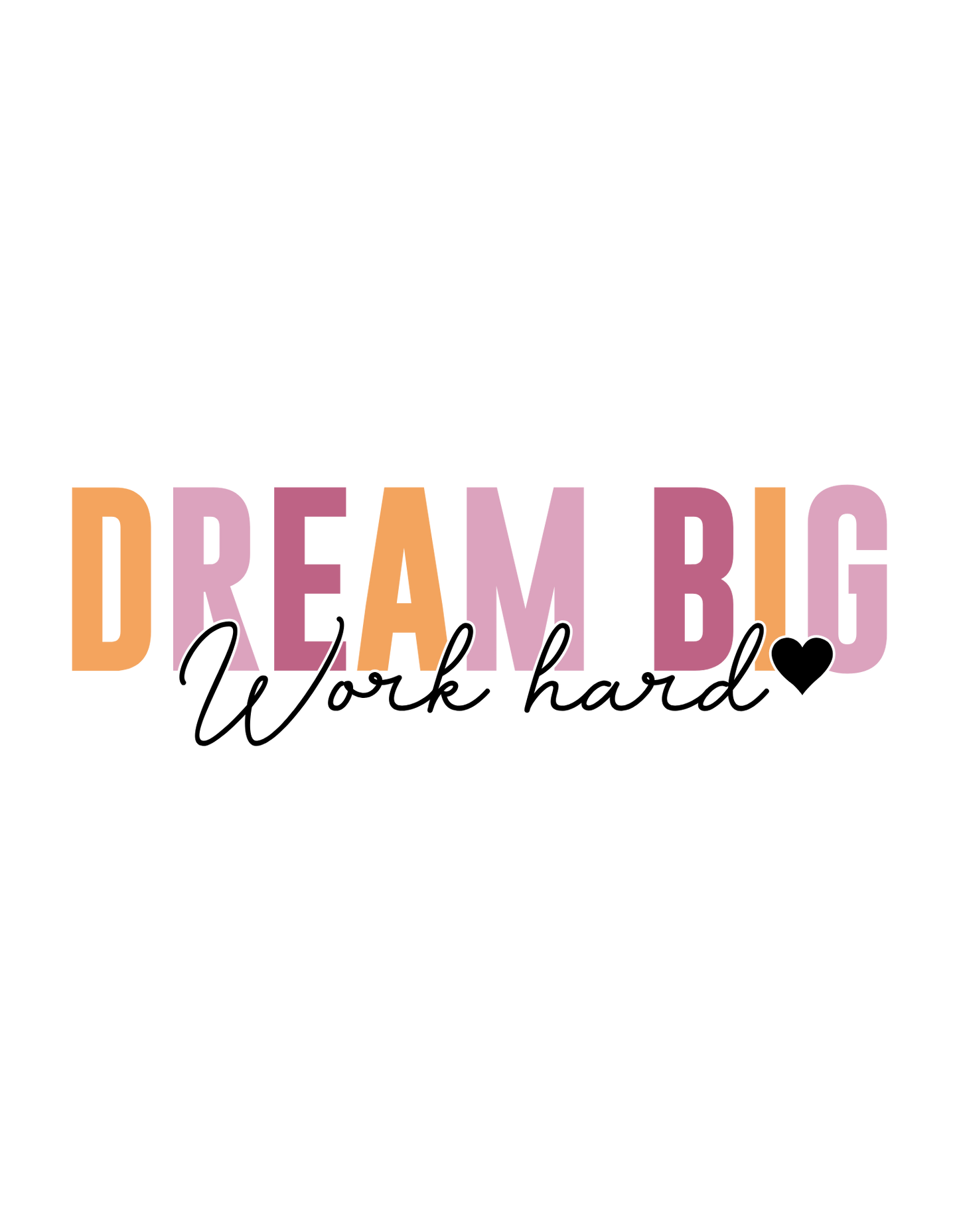 Women’s V-Neck T-Shirt – “DREAM BIG, Work Hard” Motivational Graphic Tee
