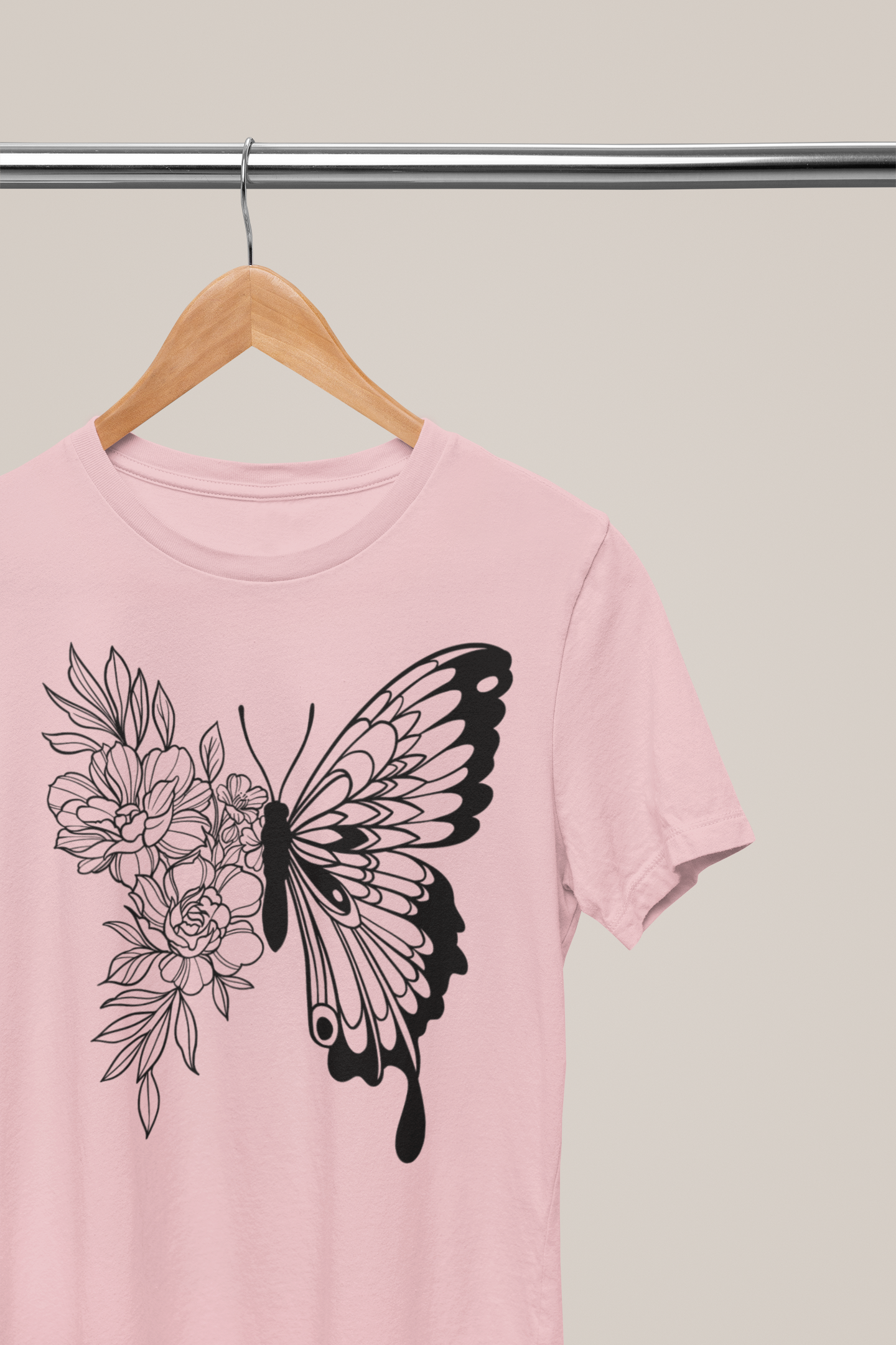 Women’s Butterfly Bloom T-Shirt – Floral &amp; Butterfly Graphic Tee