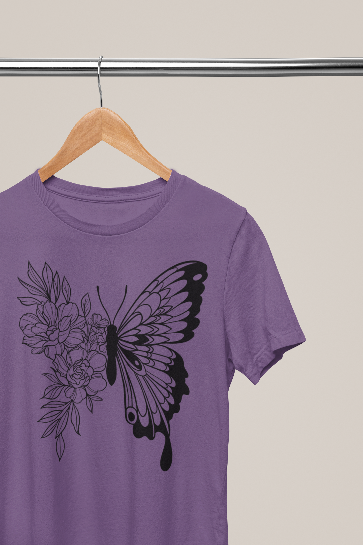 Women’s Butterfly Bloom T-Shirt – Floral &amp; Butterfly Graphic Tee