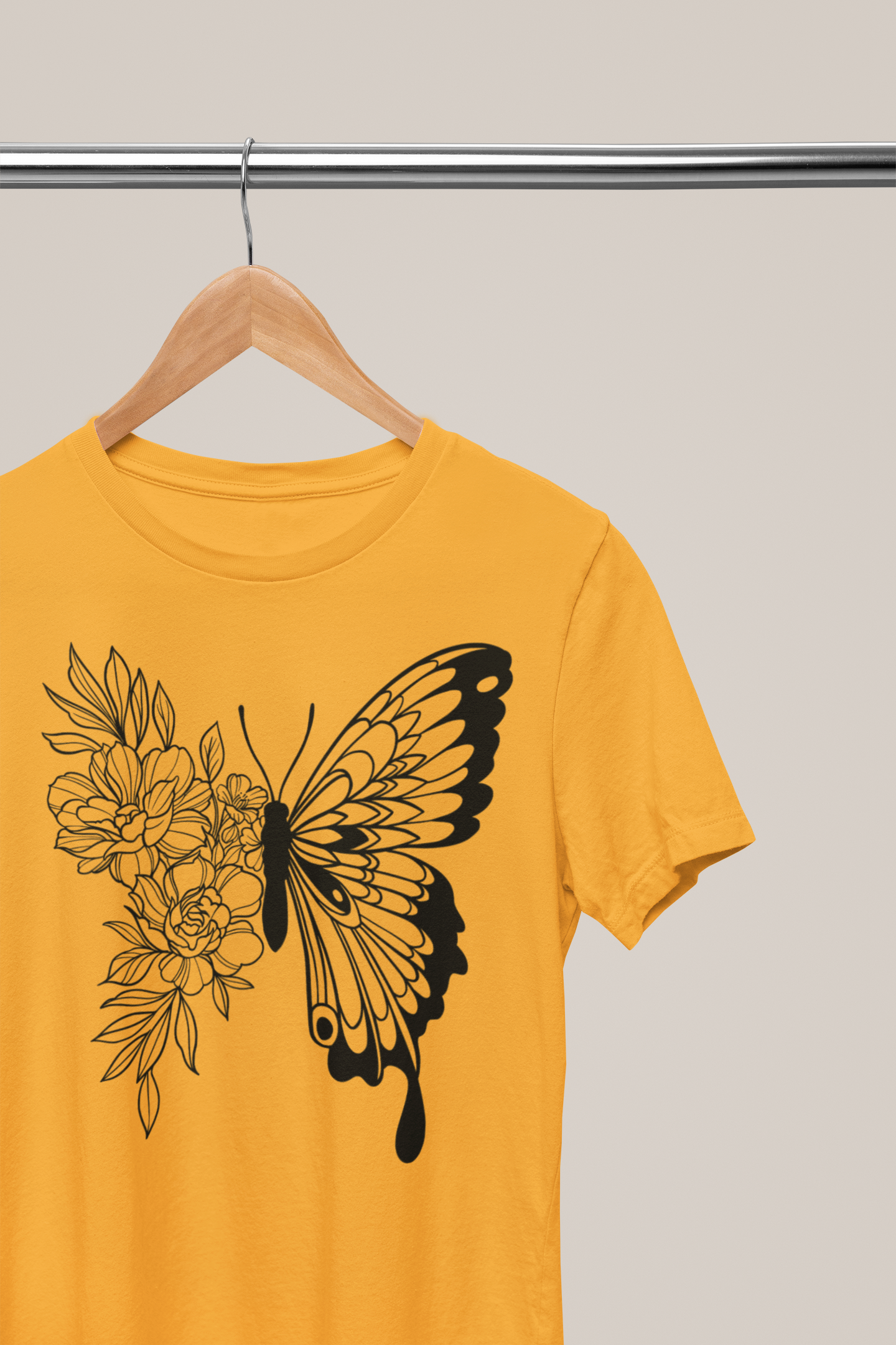 Women’s Butterfly Bloom T-Shirt – Floral &amp; Butterfly Graphic Tee