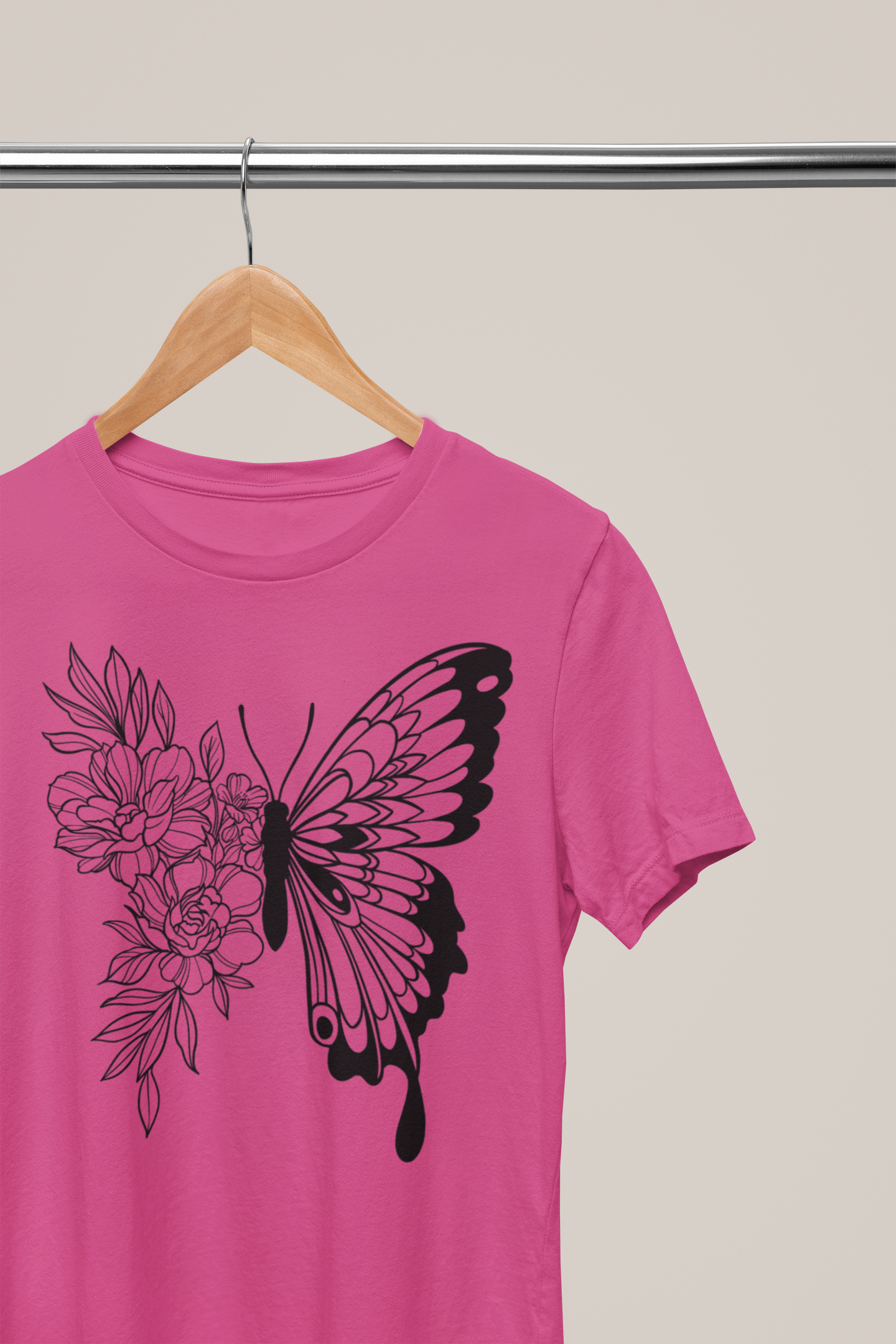 Women’s Butterfly Bloom T-Shirt – Floral &amp; Butterfly Graphic Tee