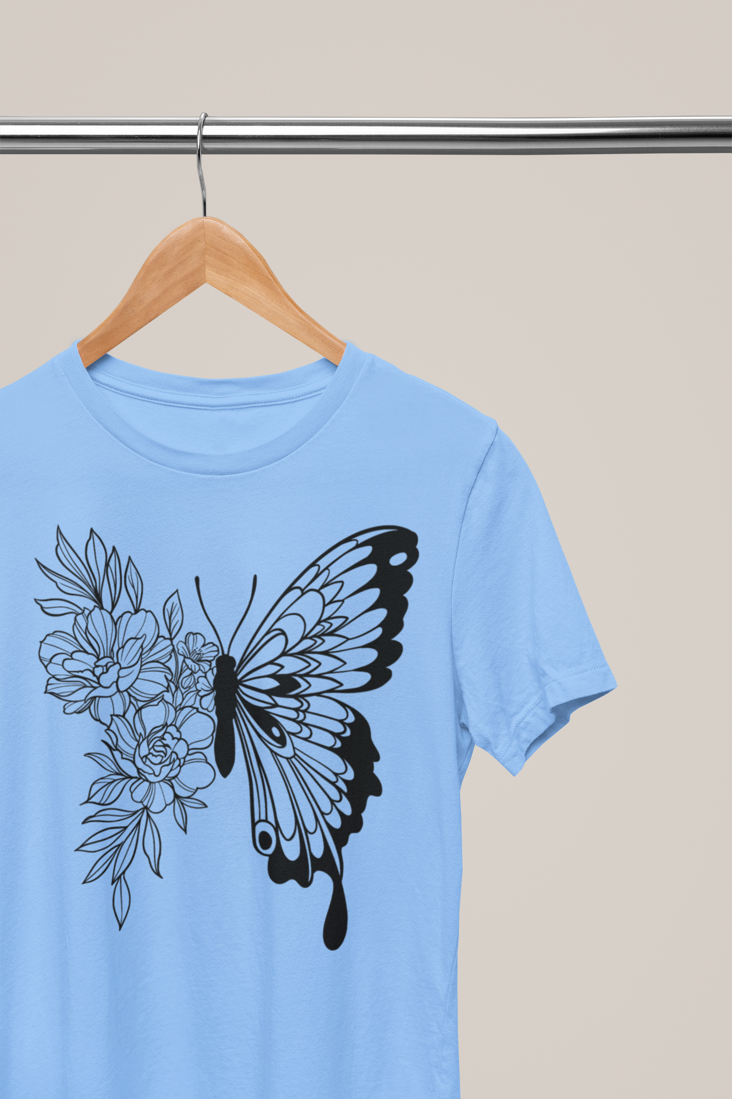 Women’s Butterfly Bloom T-Shirt – Floral &amp; Butterfly Graphic Tee