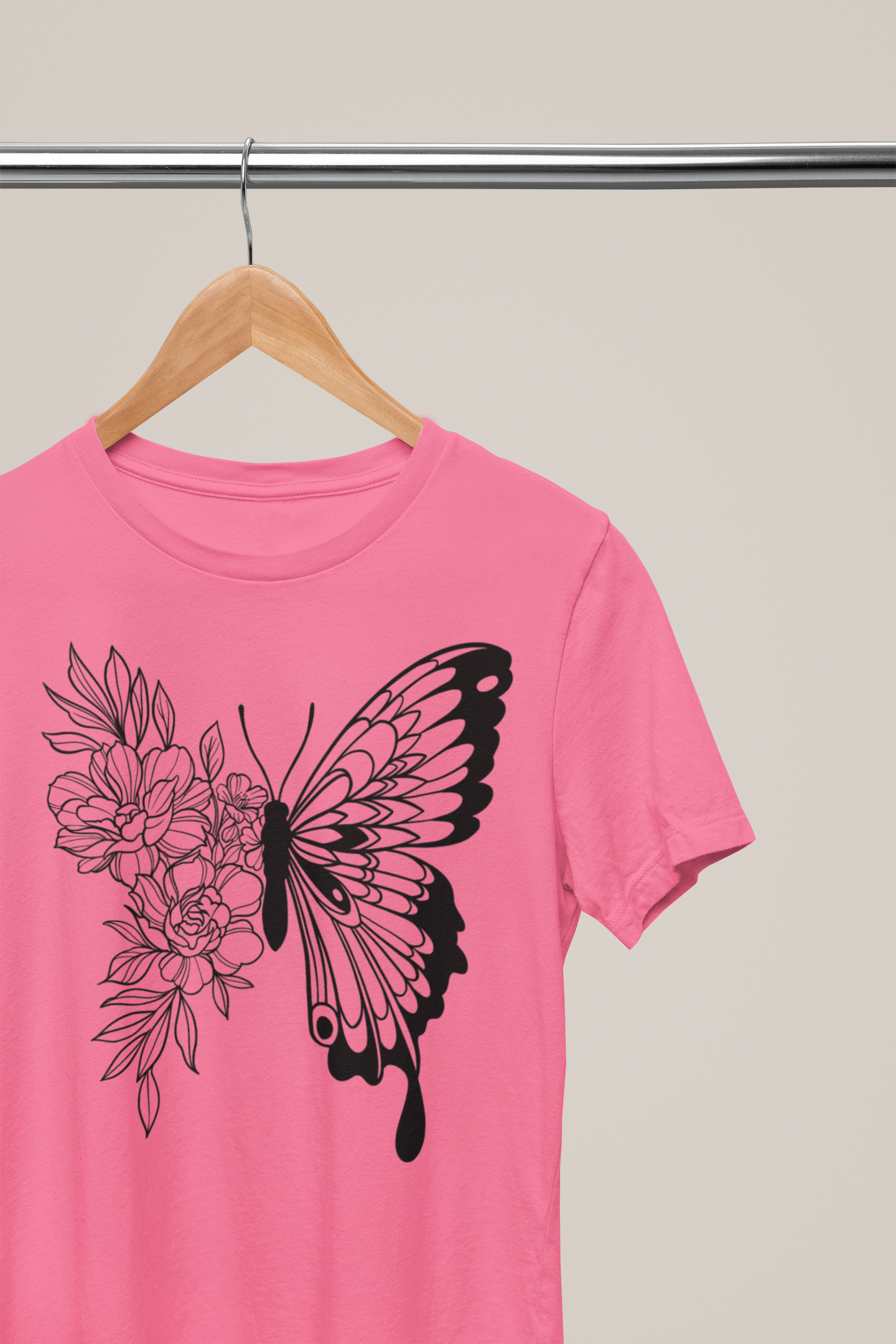 Women’s Butterfly Bloom T-Shirt – Floral &amp; Butterfly Graphic Tee