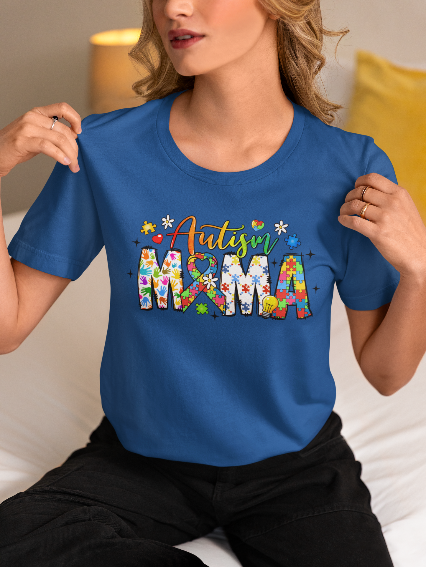 Autism Mama – Colorful Puzzle Piece T-Shirt for Proud Moms
