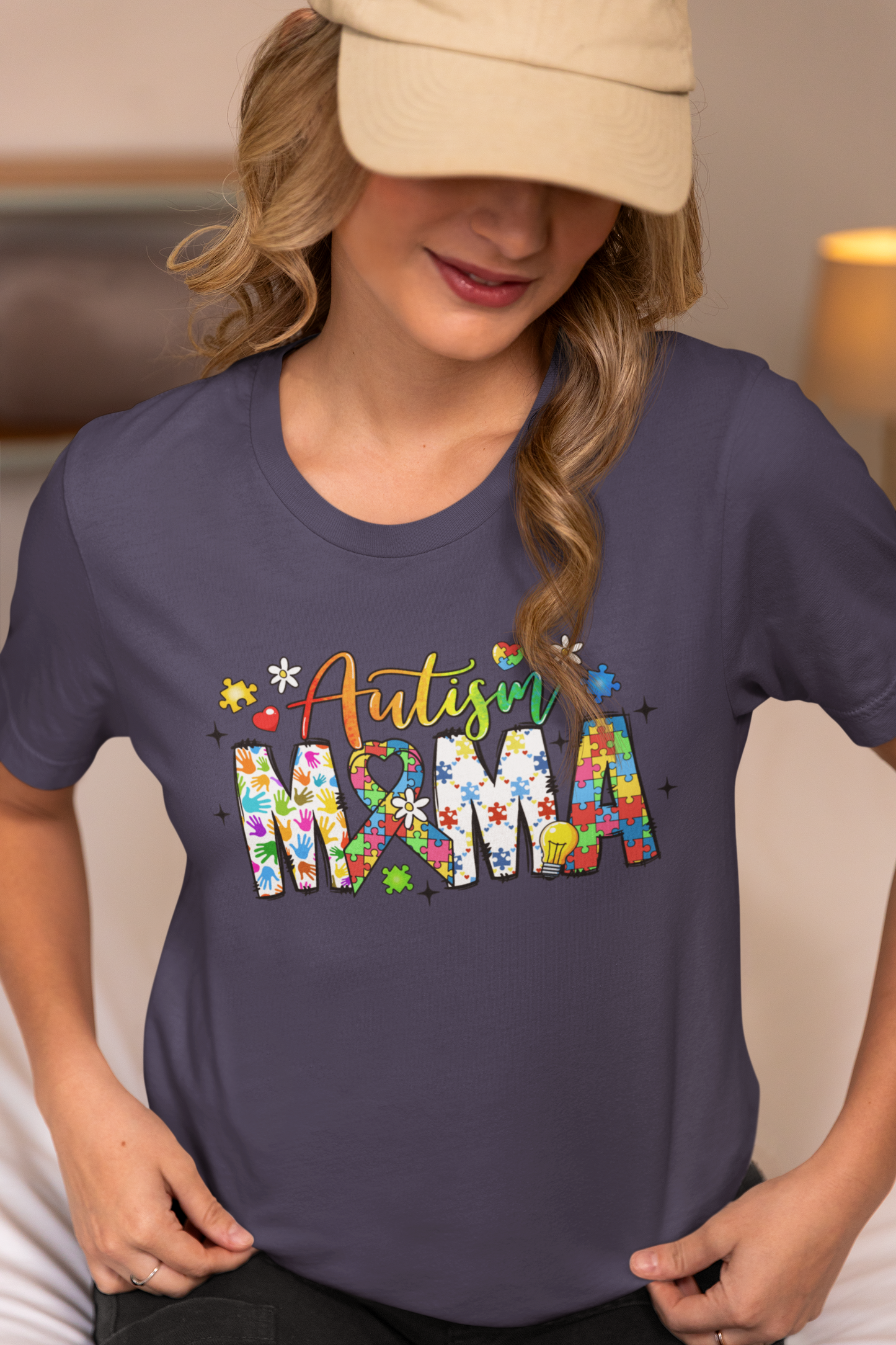 Autism Mama – Colorful Puzzle Piece T-Shirt for Proud Moms