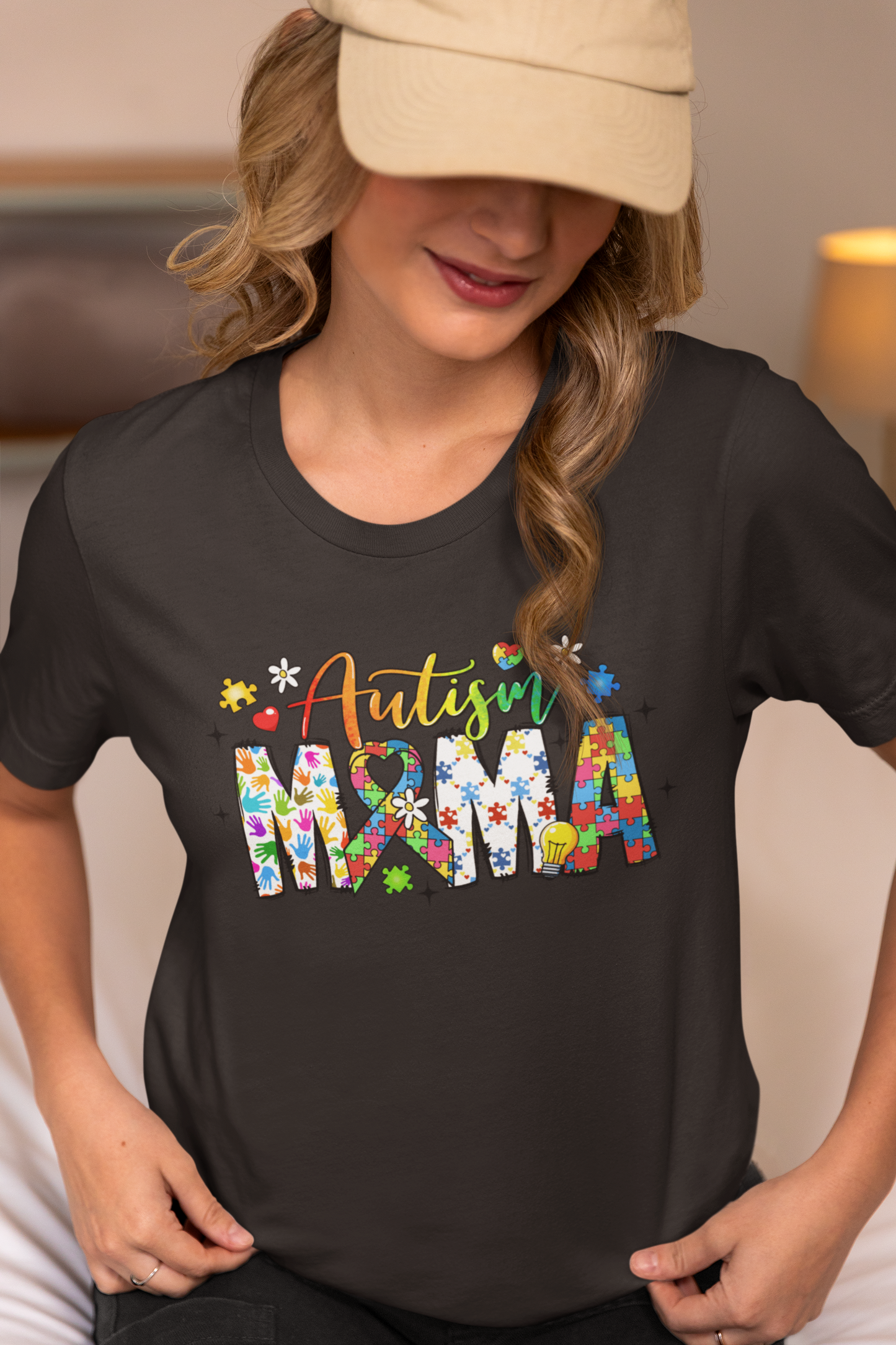 Autism Mama – Colorful Puzzle Piece T-Shirt for Proud Moms
